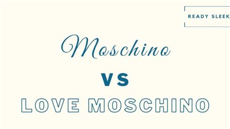 moschino vs love moschino